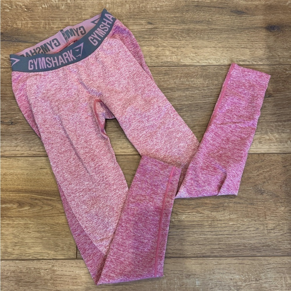 Gymshark Heathered Pink/Red Legging / Best Fit Xsmall - Small